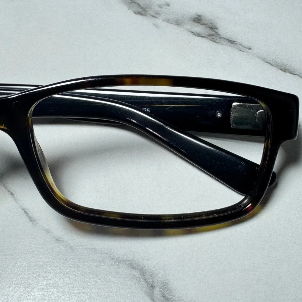 Gucci GG 1651 TRD 135 Dark Tortoise Shell Rectangular Eyeglass Frames Italy